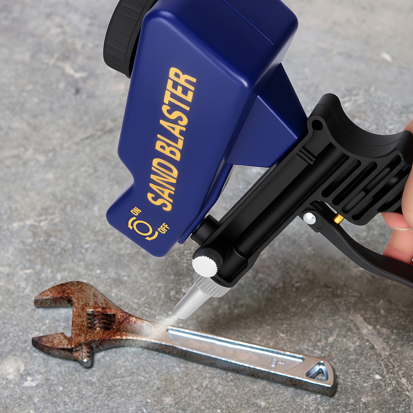 Пиштол за пескарење (отстранување ‘рѓа и полирање)