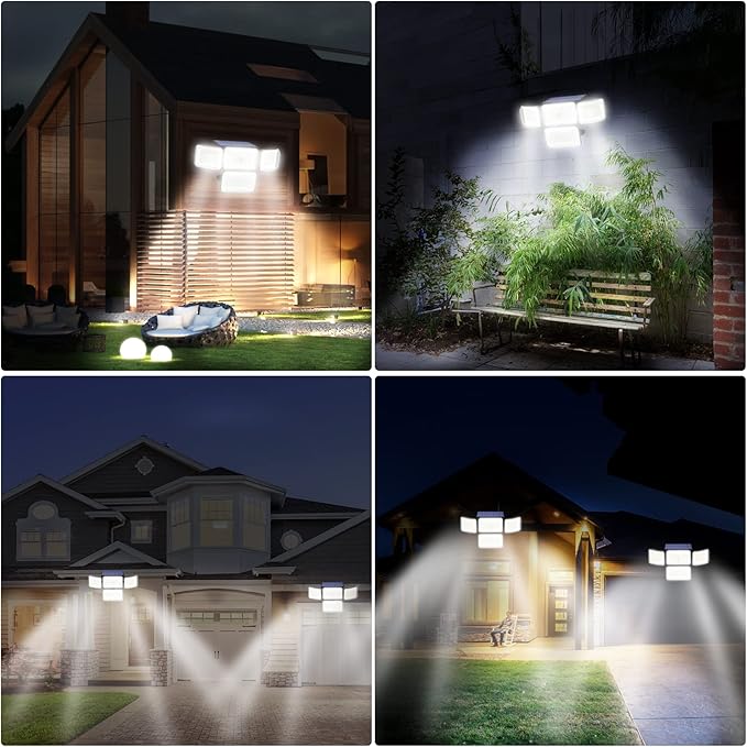 4 Глави Широкоаголни Безбедносни Сензорни LED Светлa