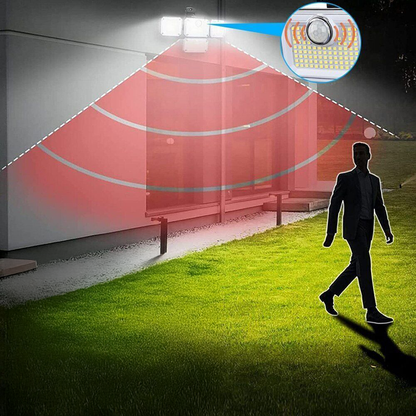 4 Глави Широкоаголни Безбедносни Сензорни LED Светлa