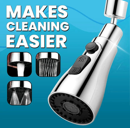 3-во-1 Ротациски Приклучок – Почисто миење без прскање