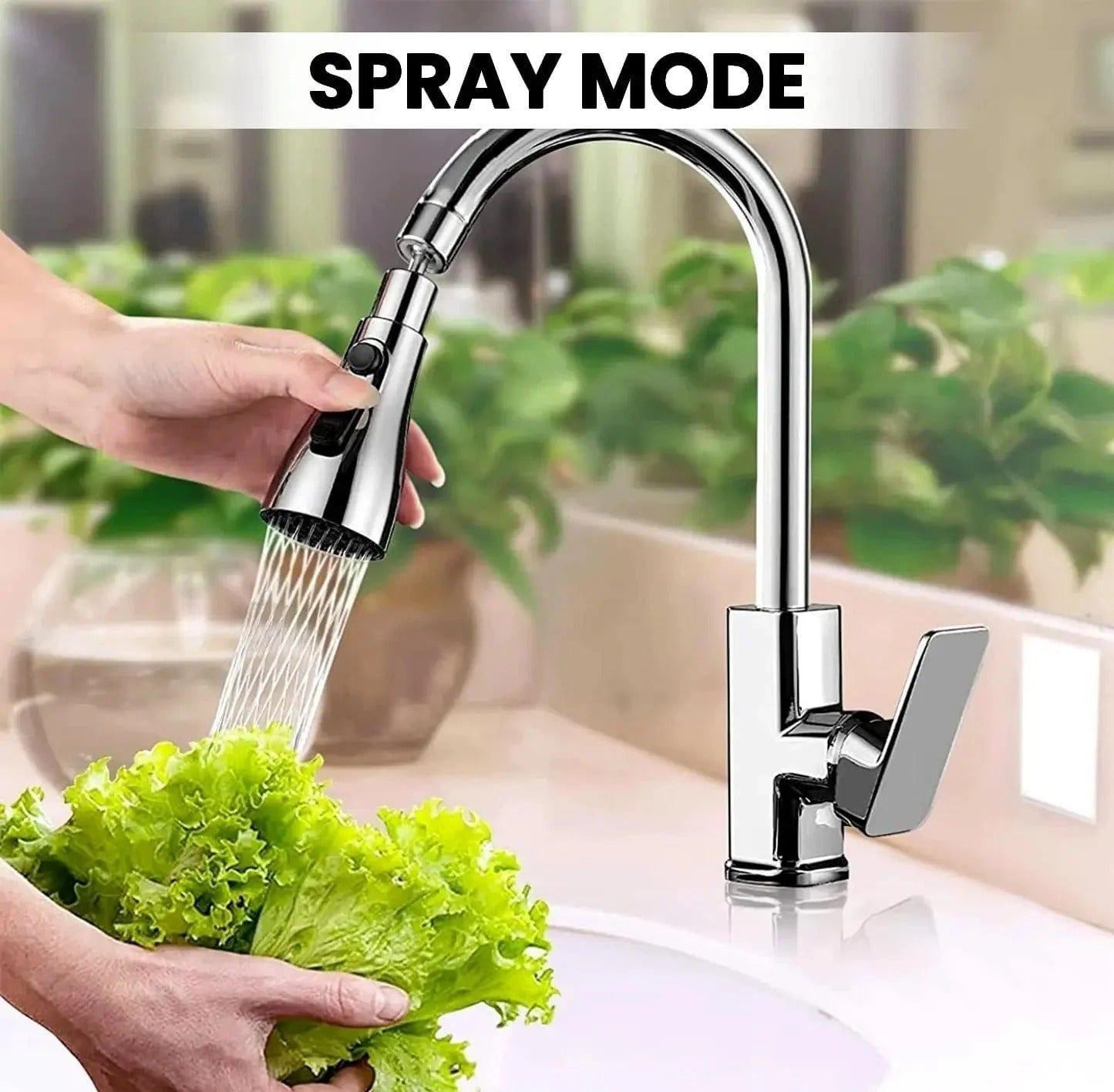 3-во-1 Ротациски Приклучок – Почисто миење без прскање